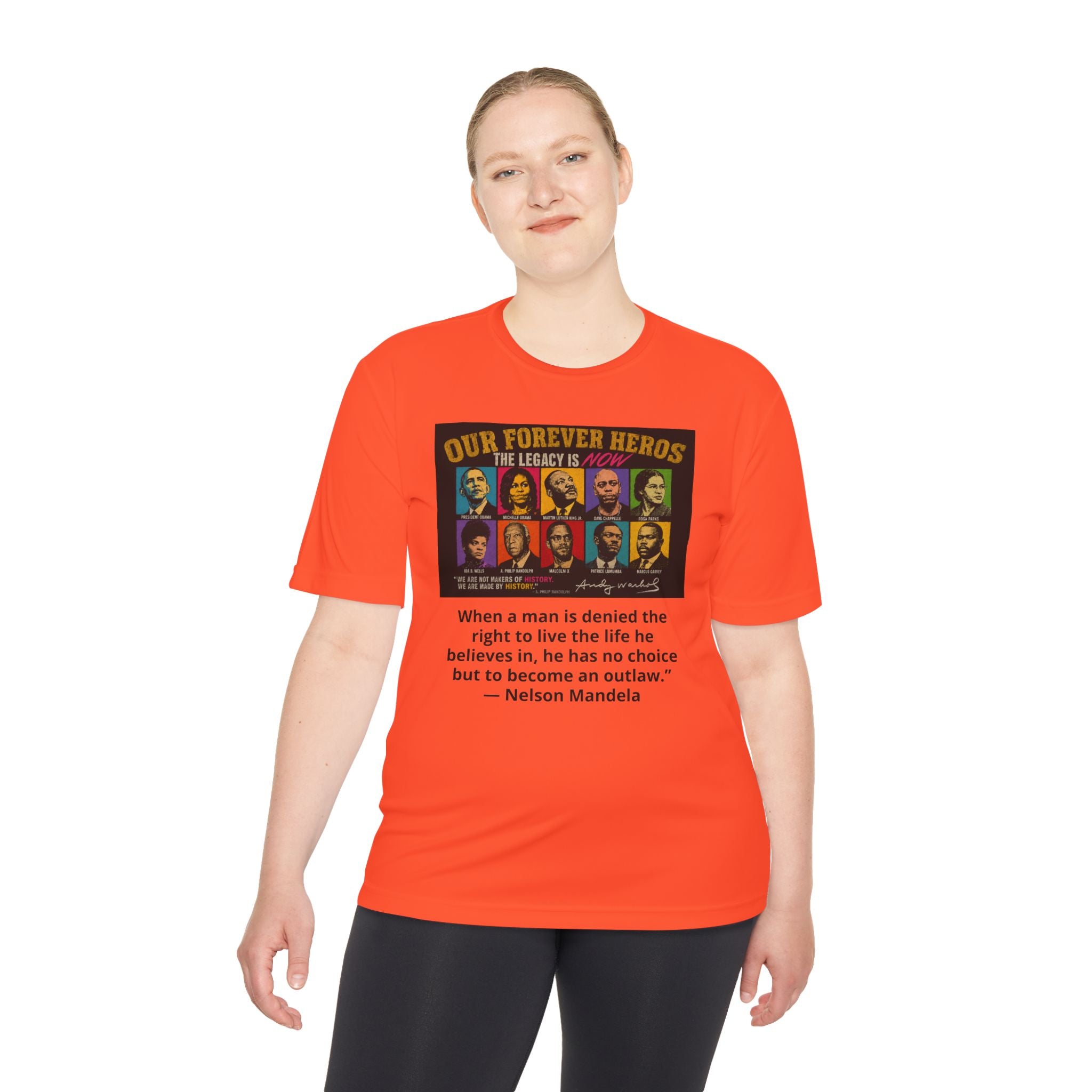 Heroes Graphic Tee — "Our Forever Heroes" Nelson Mandela Quote
