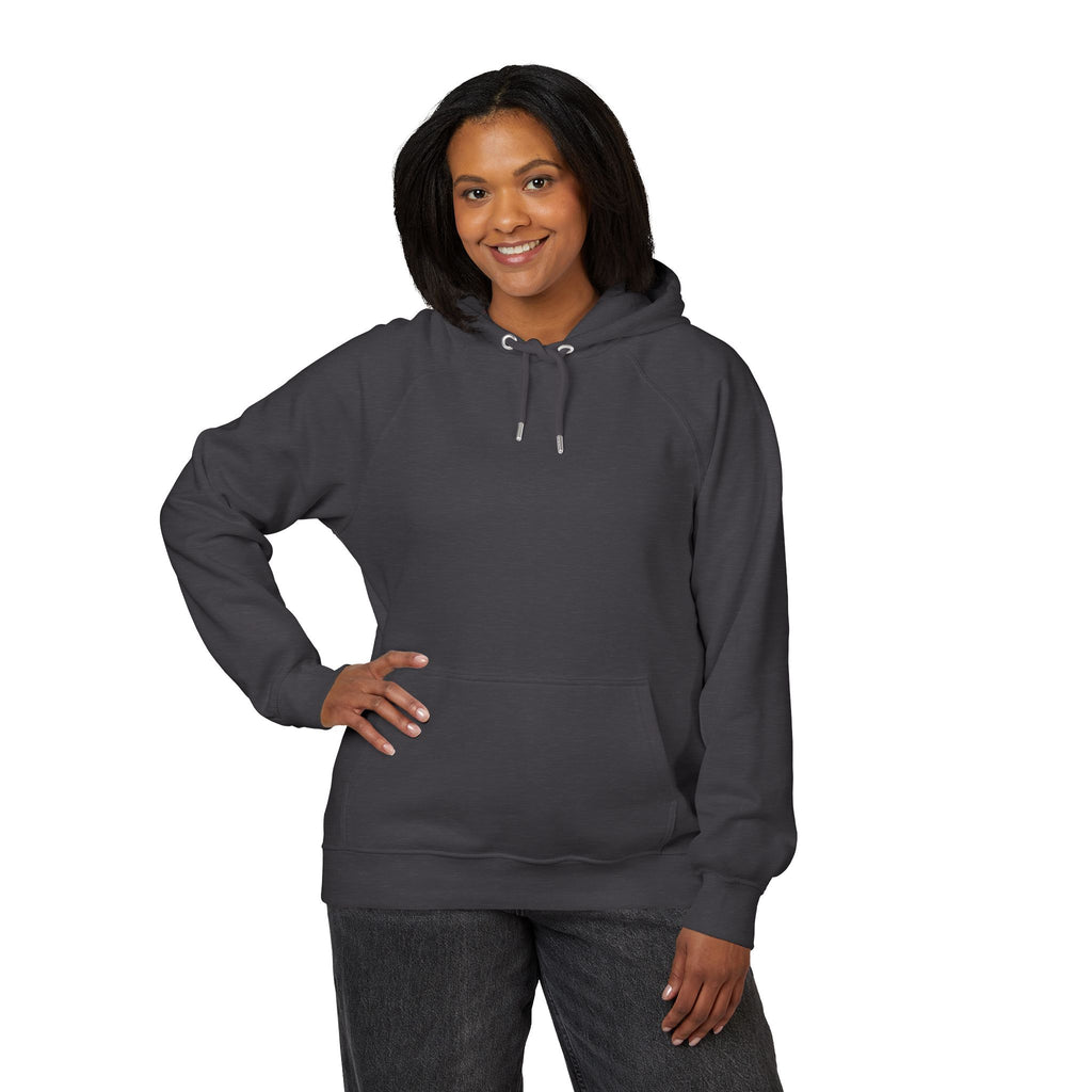 Embroidered Eco Raglan Hoodie — Sustainable Casual Hooded Sweatshirt