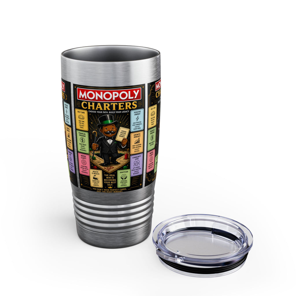 Monopoly Charters 20oz Insulated Tumbler — Retro Board Game Design