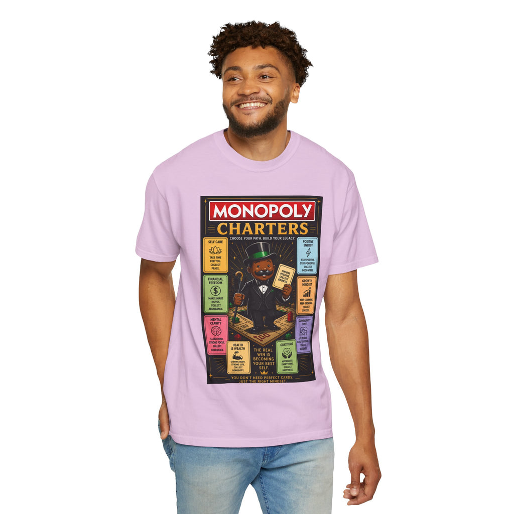 Monopoly Charters Graphic T-Shirt — "Only color that counts...is 'green'!"