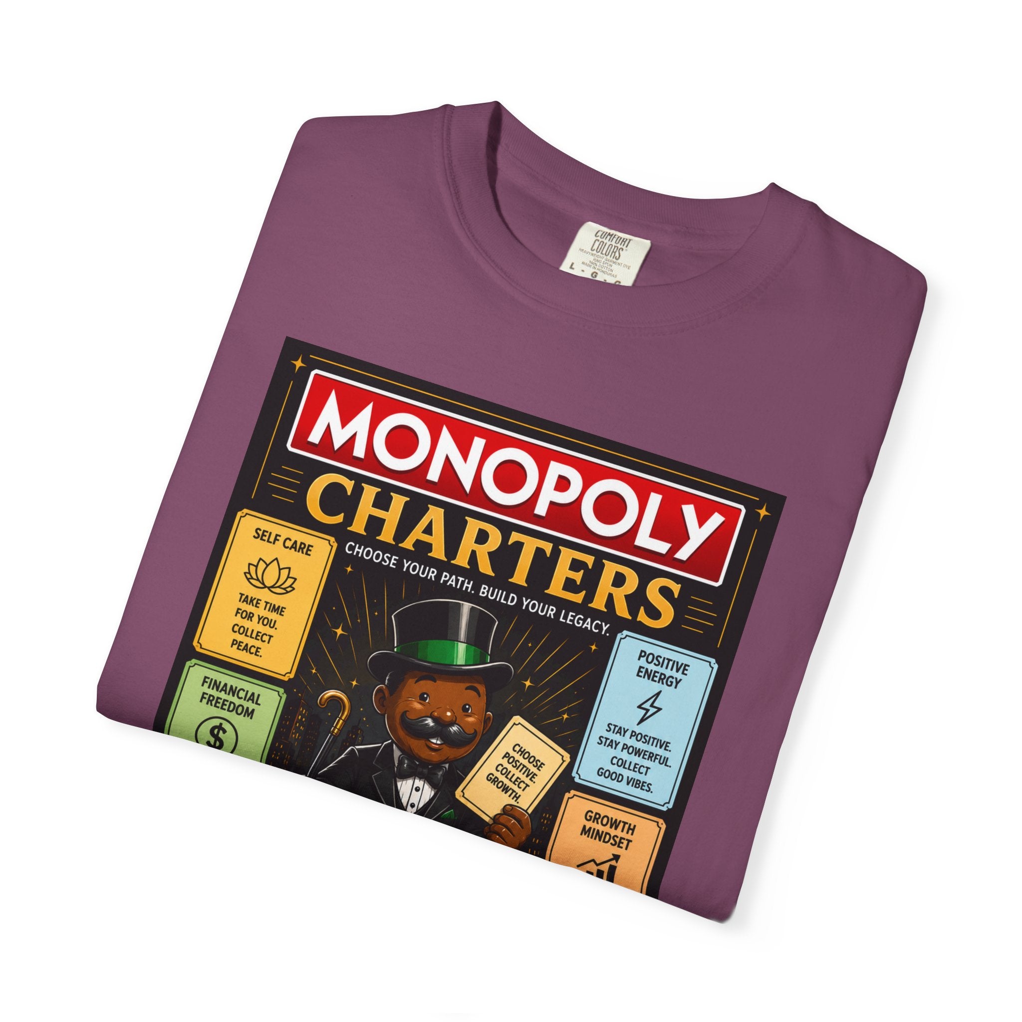 Monopoly Charters Graphic T-Shirt — "Only color that counts...is 'green'!"