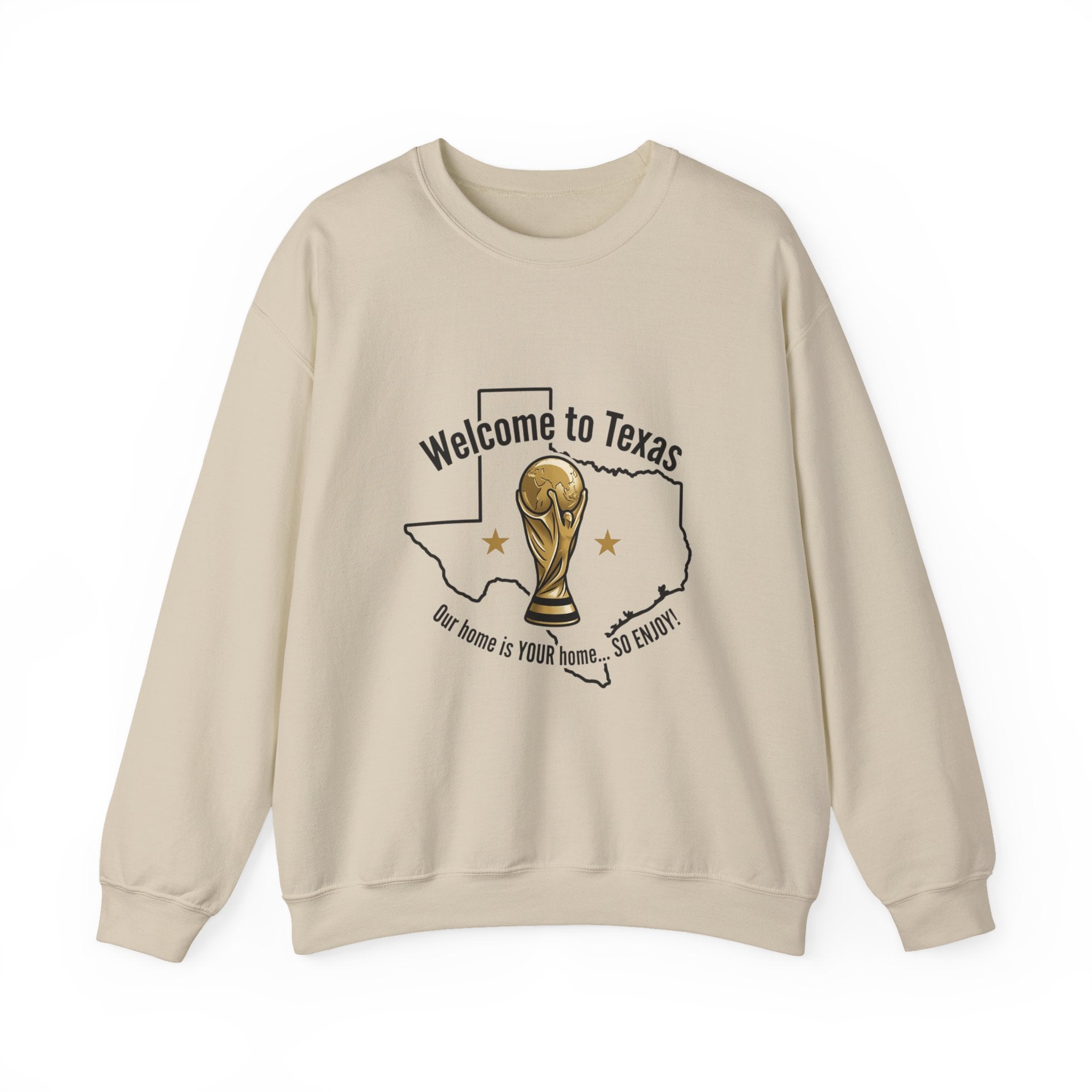 Texas Soccer Welcome Crewneck Sweatshirt | country pride, retro soccer