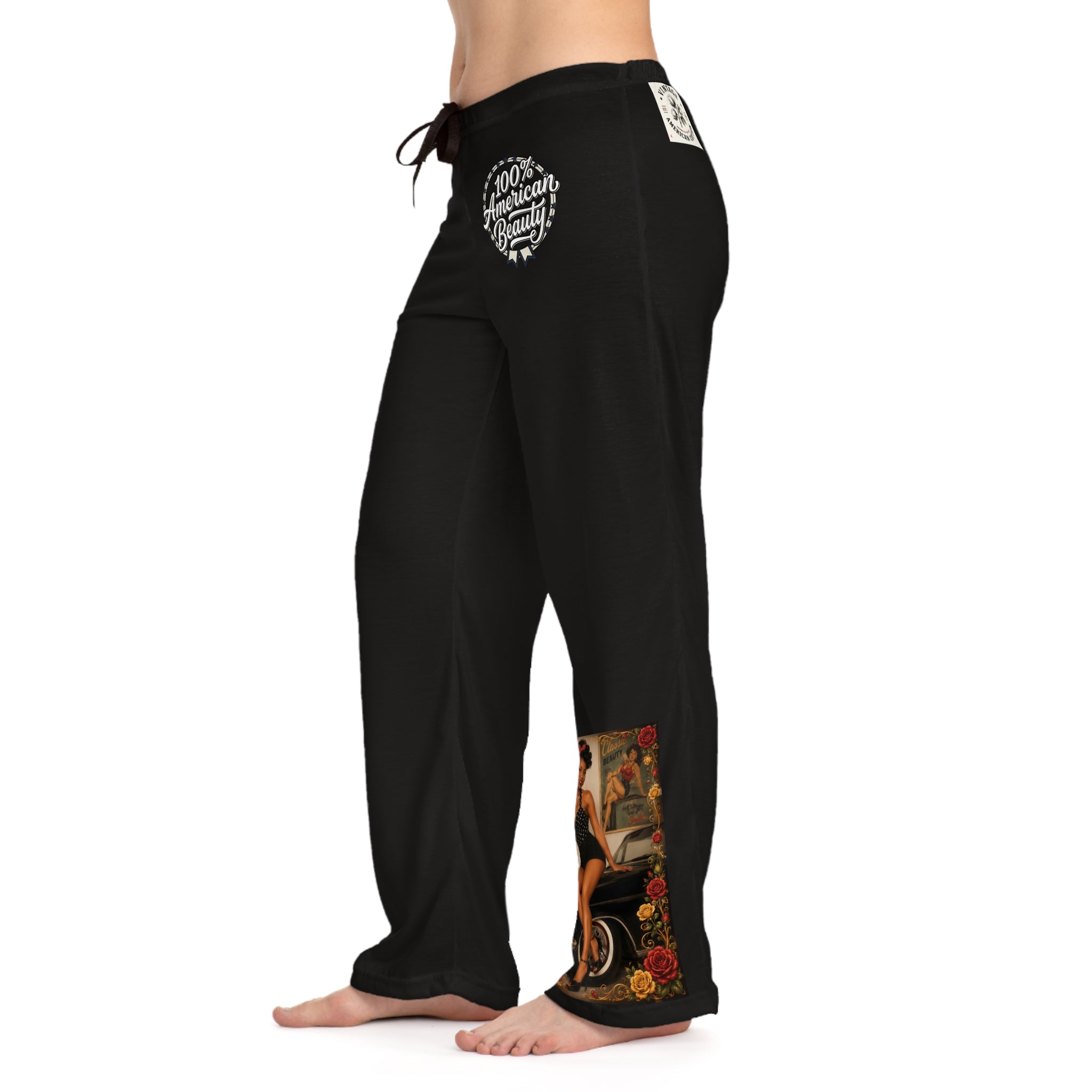 Pin-Up Girl Pajama Pants — '100% Homegrown Beauty' Lounge Sleepwear