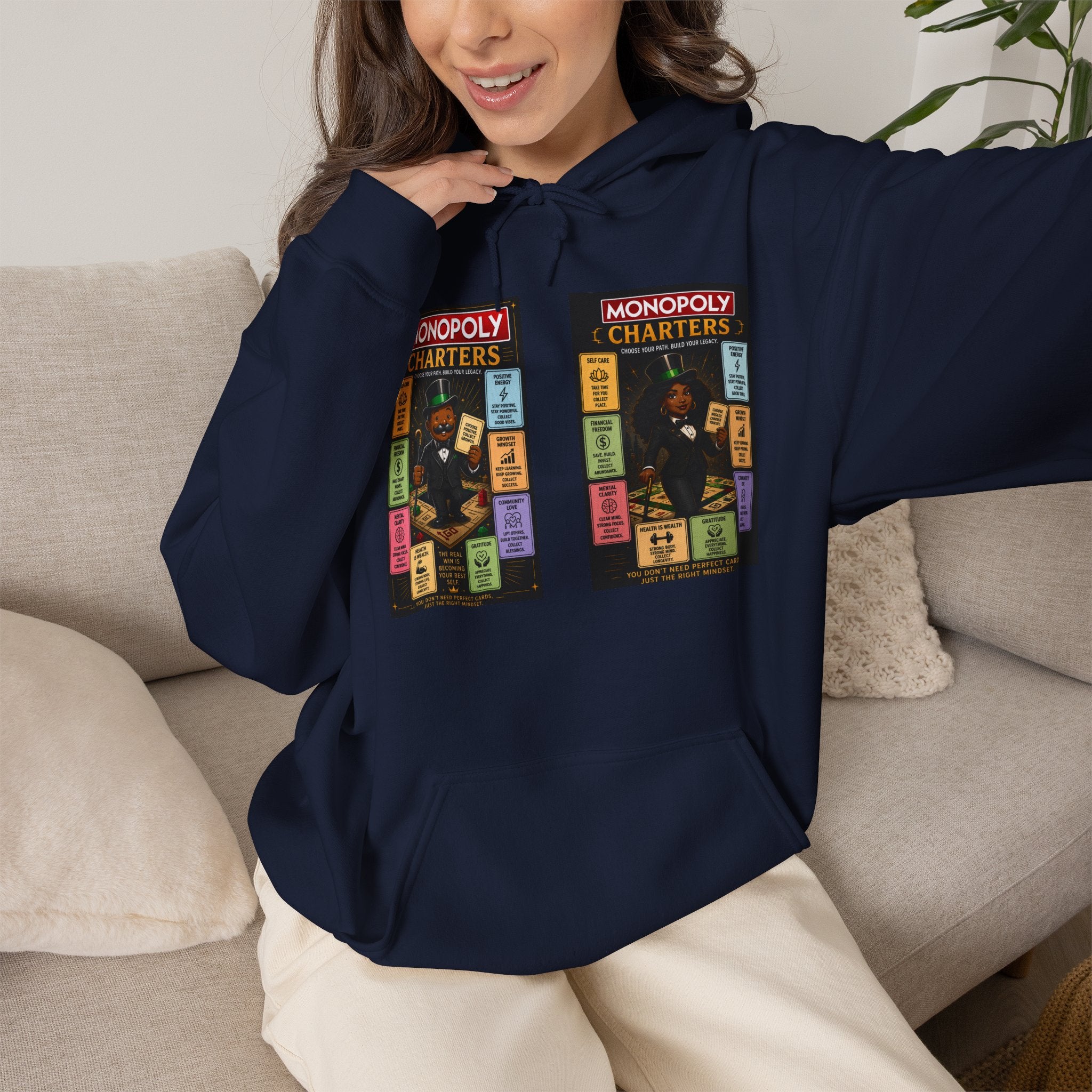 Monopoly Charters Hoodie — 'Green! is the only color that counts' Graphic Pullover