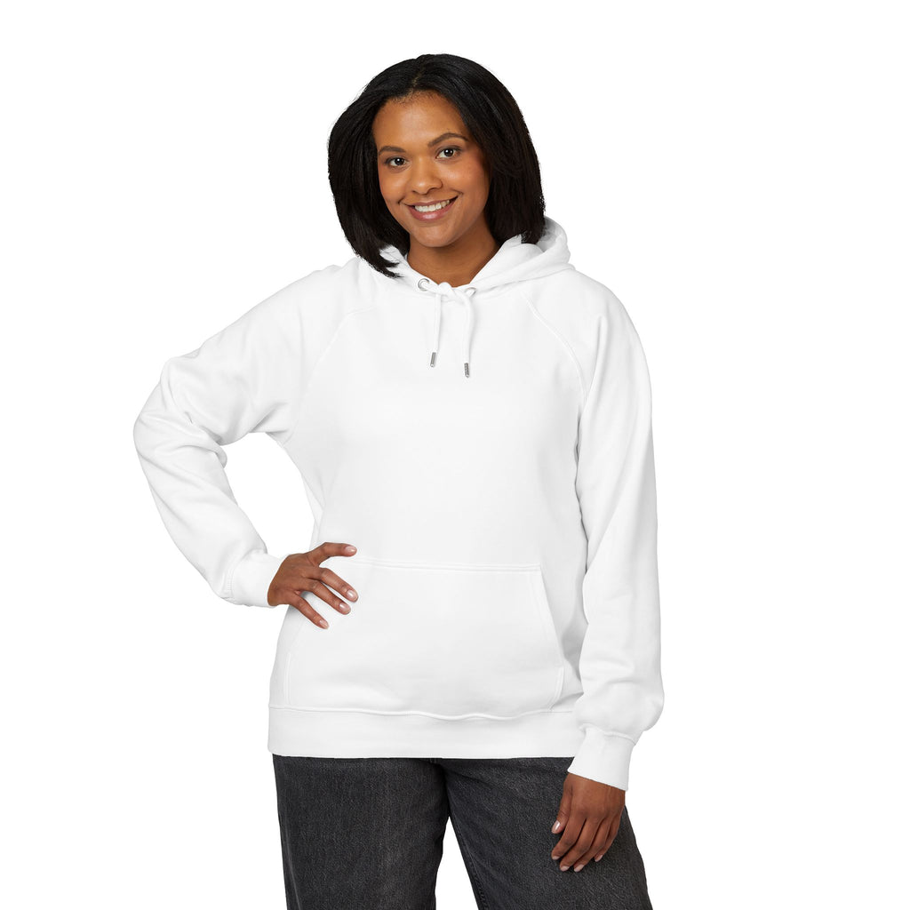 Embroidered Eco Raglan Hoodie — Sustainable Casual Hooded Sweatshirt