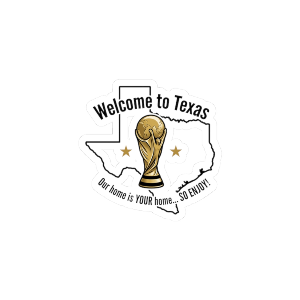 Welcome to Texas Sticker | Soccer Championship, Country Pride