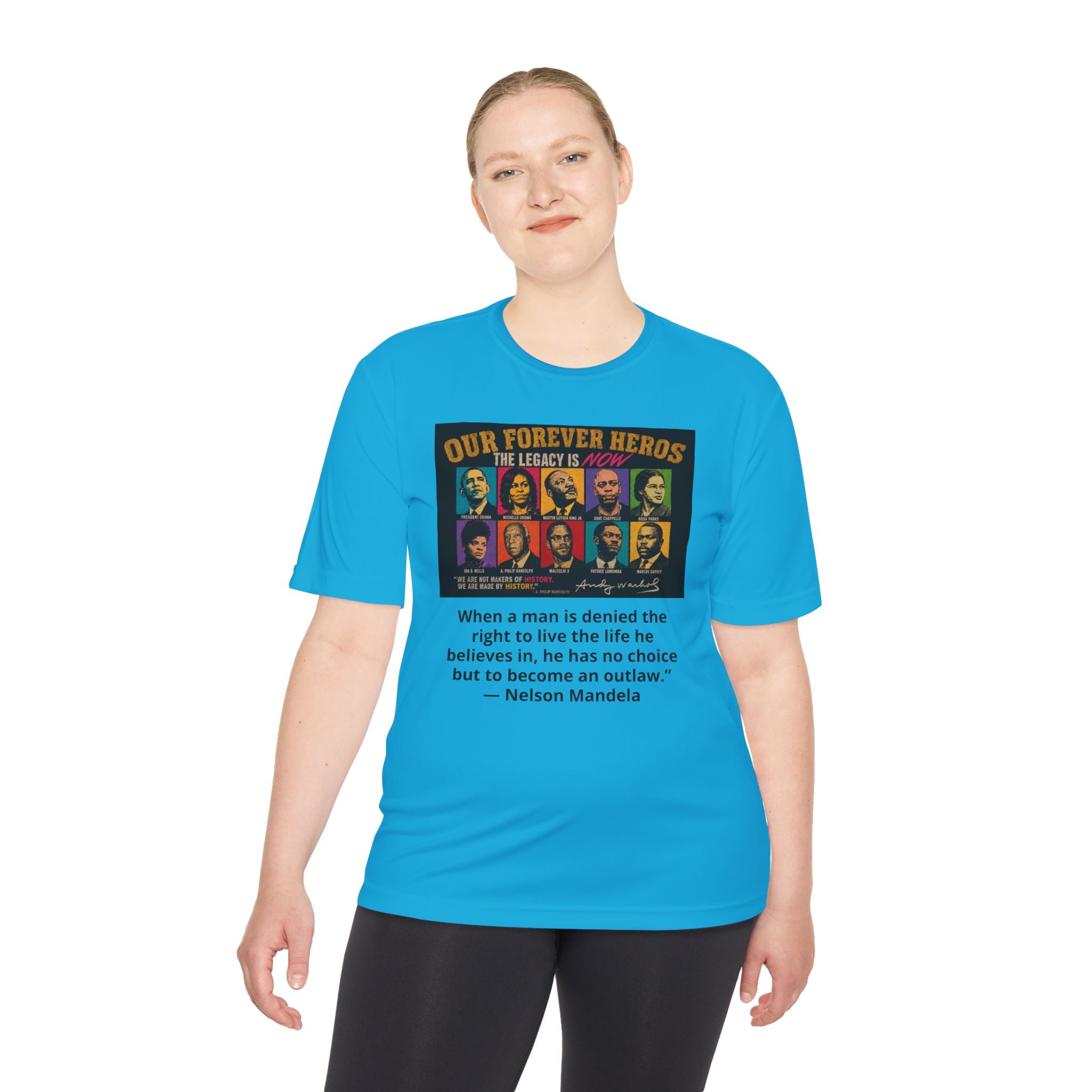 Heroes Graphic Tee — "Our Forever Heroes" Nelson Mandela Quote