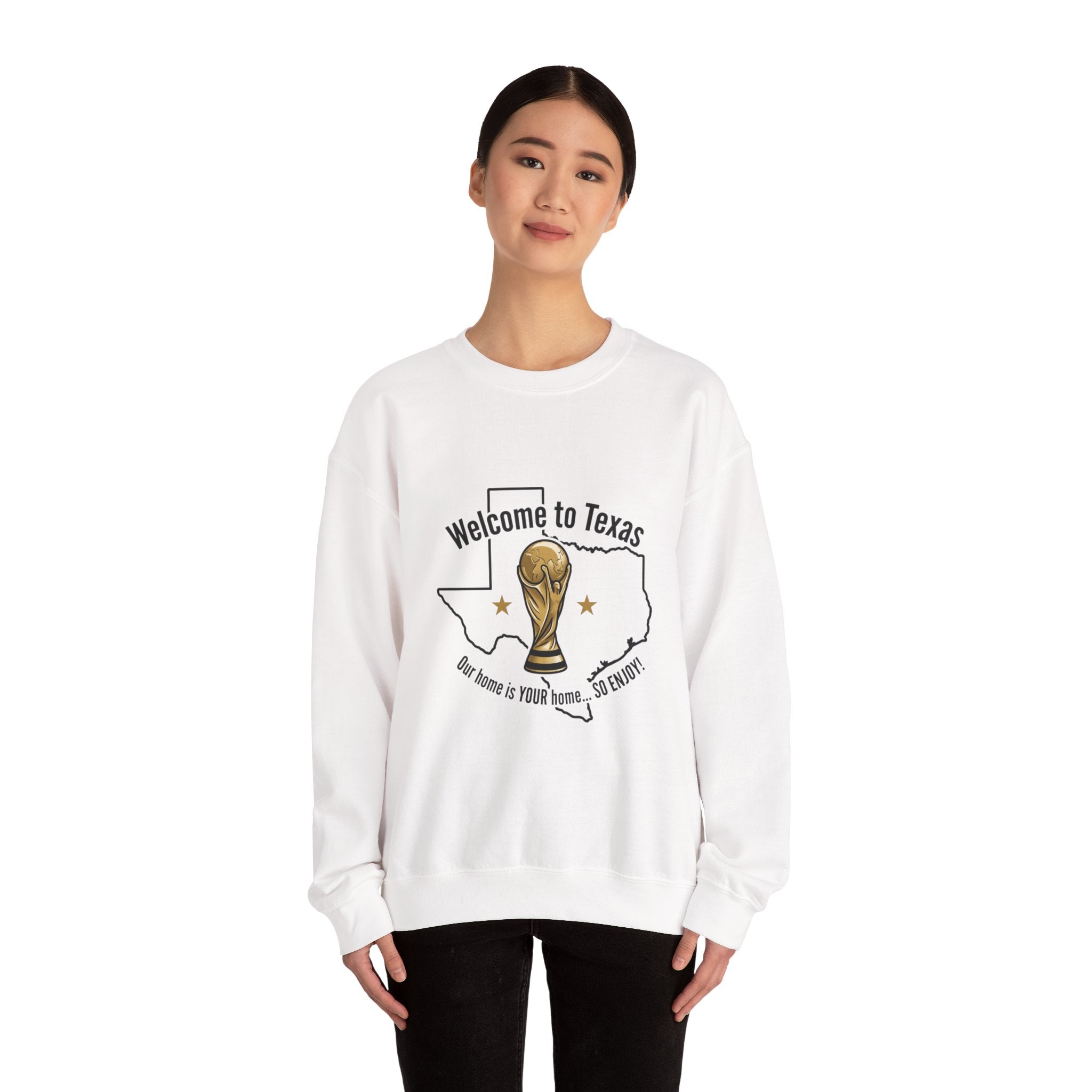 Texas Soccer Welcome Crewneck Sweatshirt | country pride, retro soccer