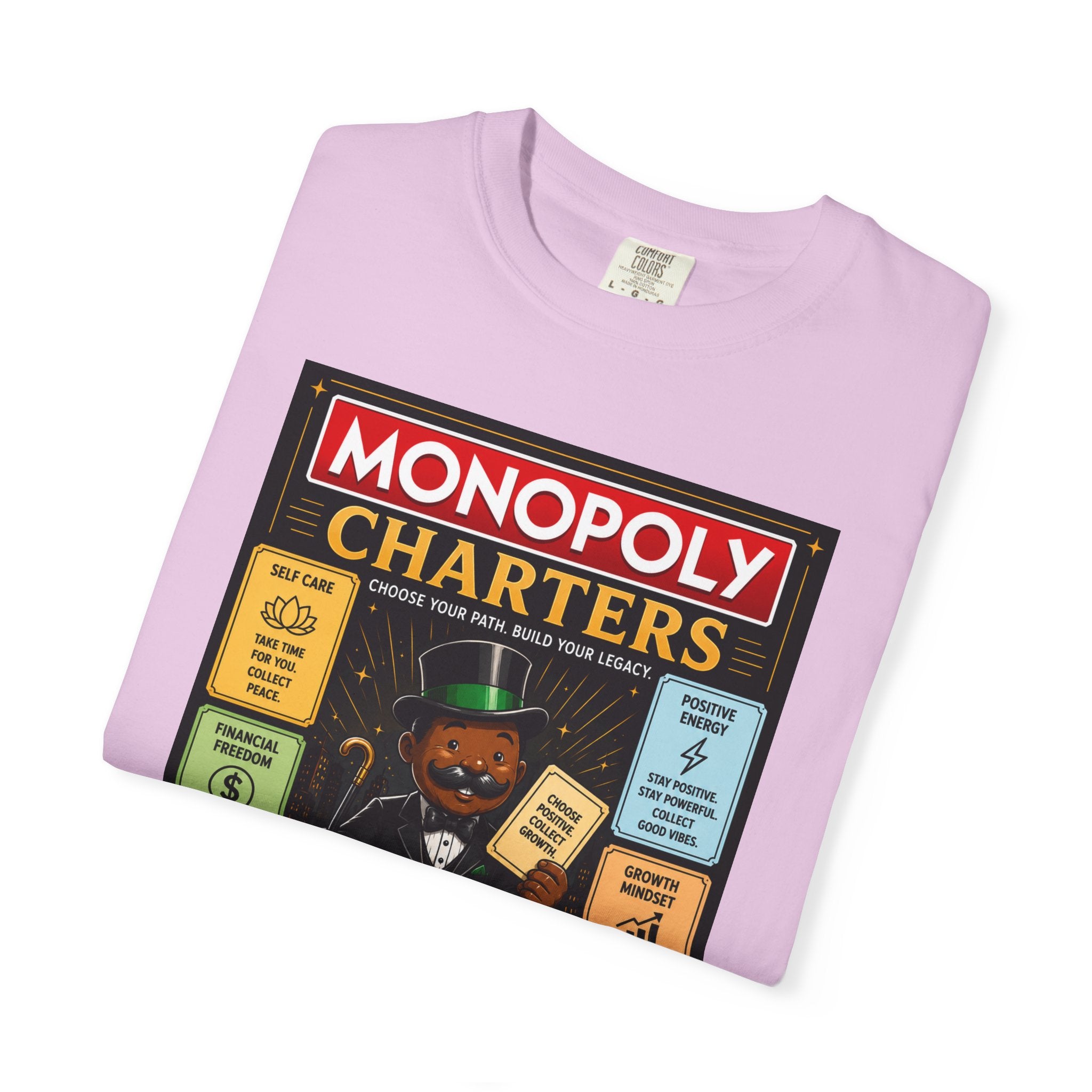 Monopoly Charters Graphic T-Shirt — "Only color that counts...is 'green'!"