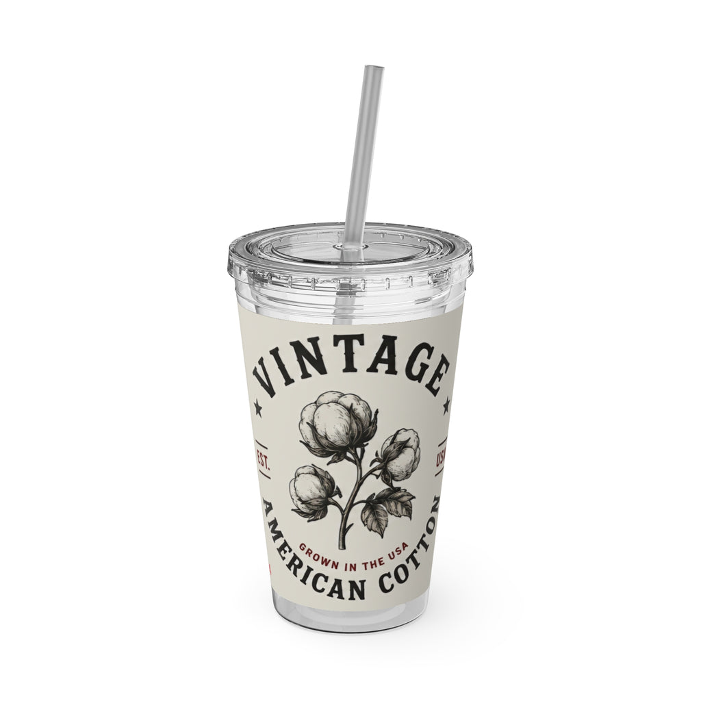 Vintage Pin-Up Sunsplash 16oz Tumbler with Straw