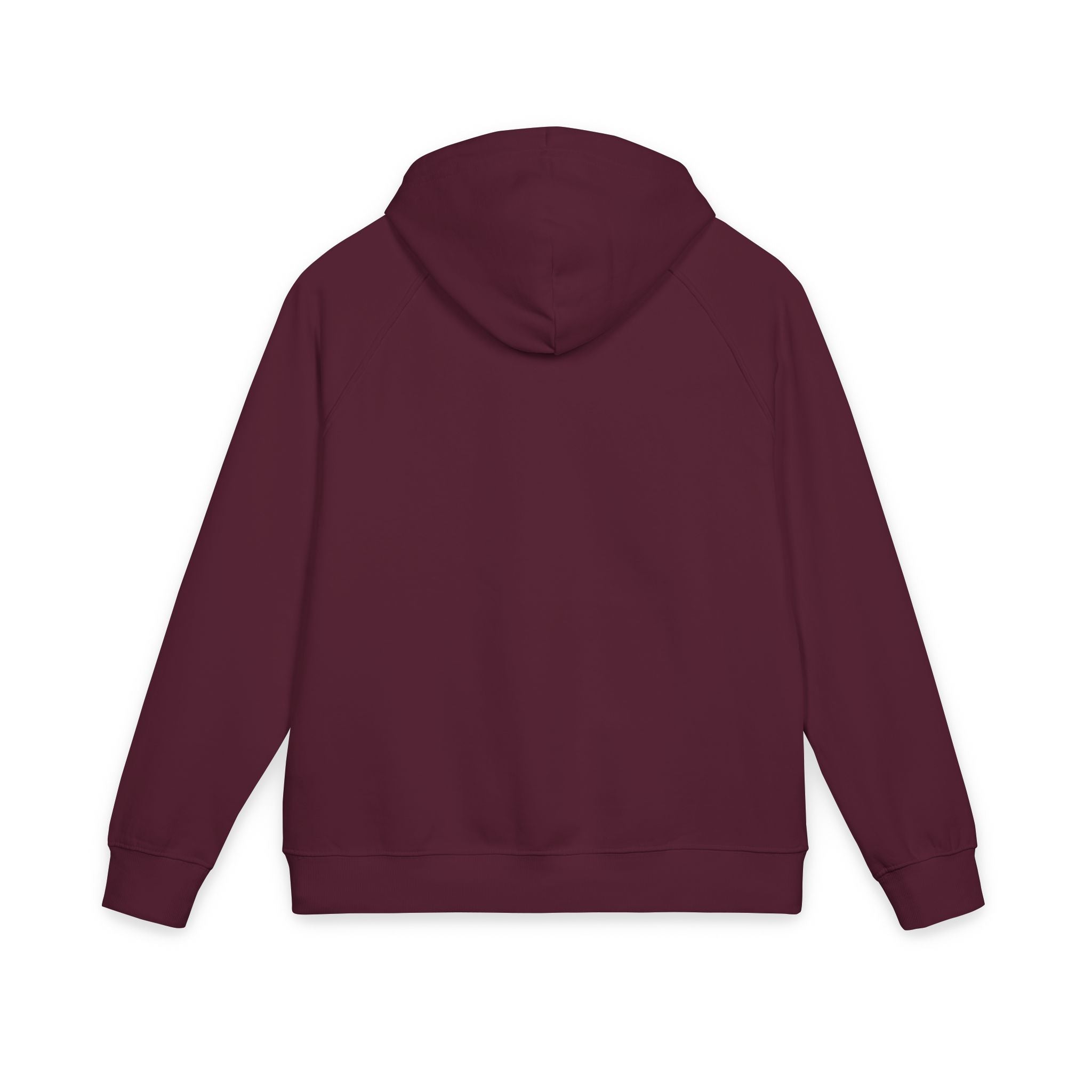 Embroidered Eco Raglan Hoodie — Sustainable Casual Hooded Sweatshirt