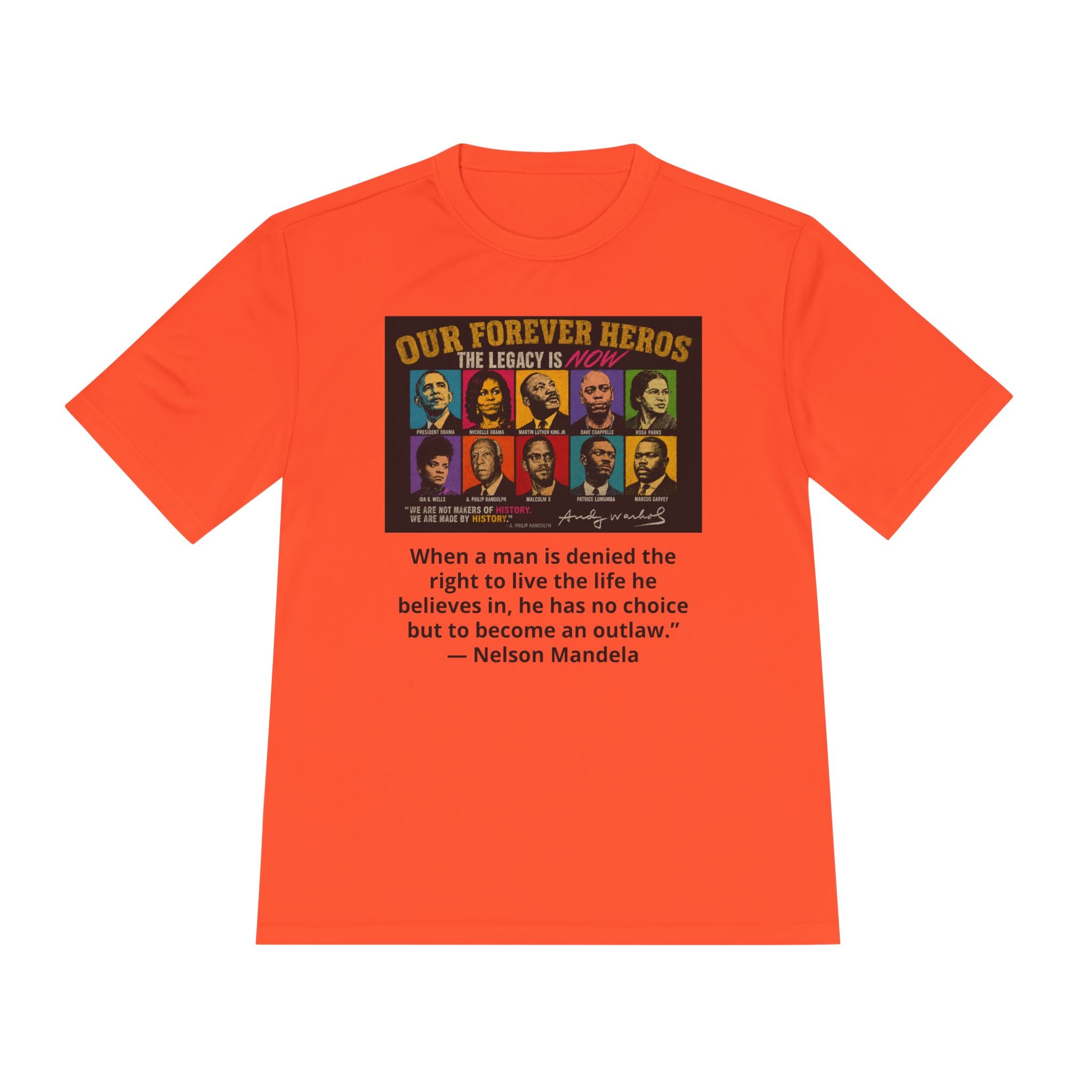 Heroes Graphic Tee — "Our Forever Heroes" Nelson Mandela Quote
