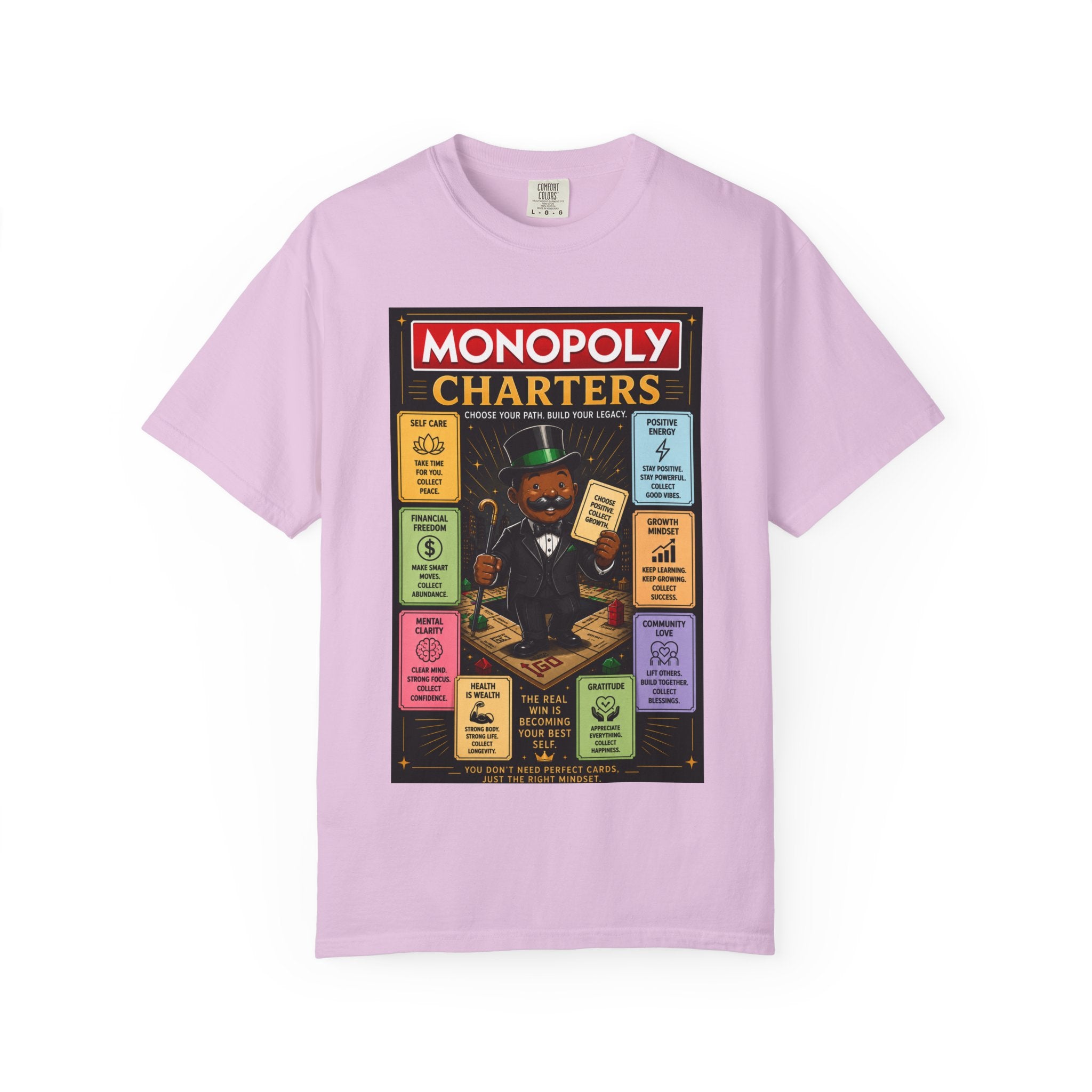 Monopoly Charters Graphic T-Shirt — "Only color that counts...is 'green'!"