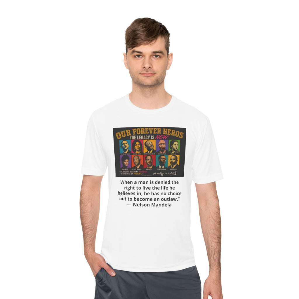 Heroes Graphic Tee — "Our Forever Heroes" Nelson Mandela Quote