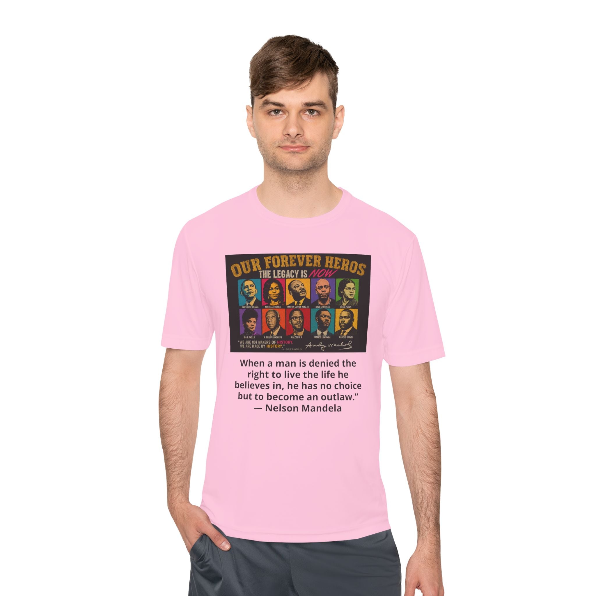 Heroes Graphic Tee — "Our Forever Heroes" Nelson Mandela Quote