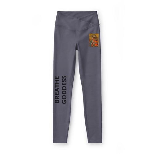 Breathe Goddess Leggings — Women's Luxe High-Waist Yoga Leggings with Inspirational Text