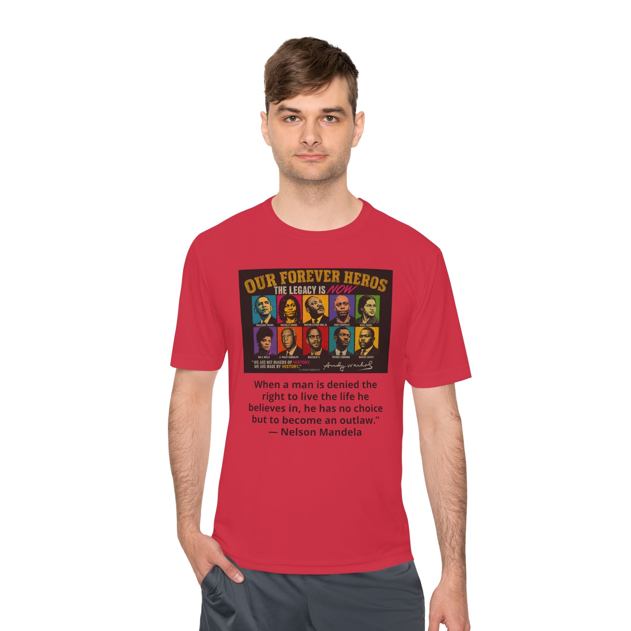 Heroes Graphic Tee — "Our Forever Heroes" Nelson Mandela Quote