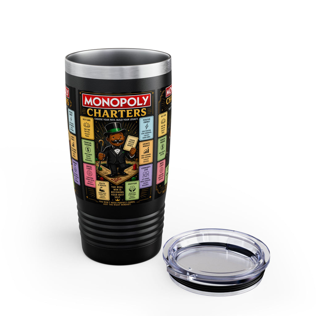 Monopoly Charters 20oz Insulated Tumbler — Retro Board Game Design