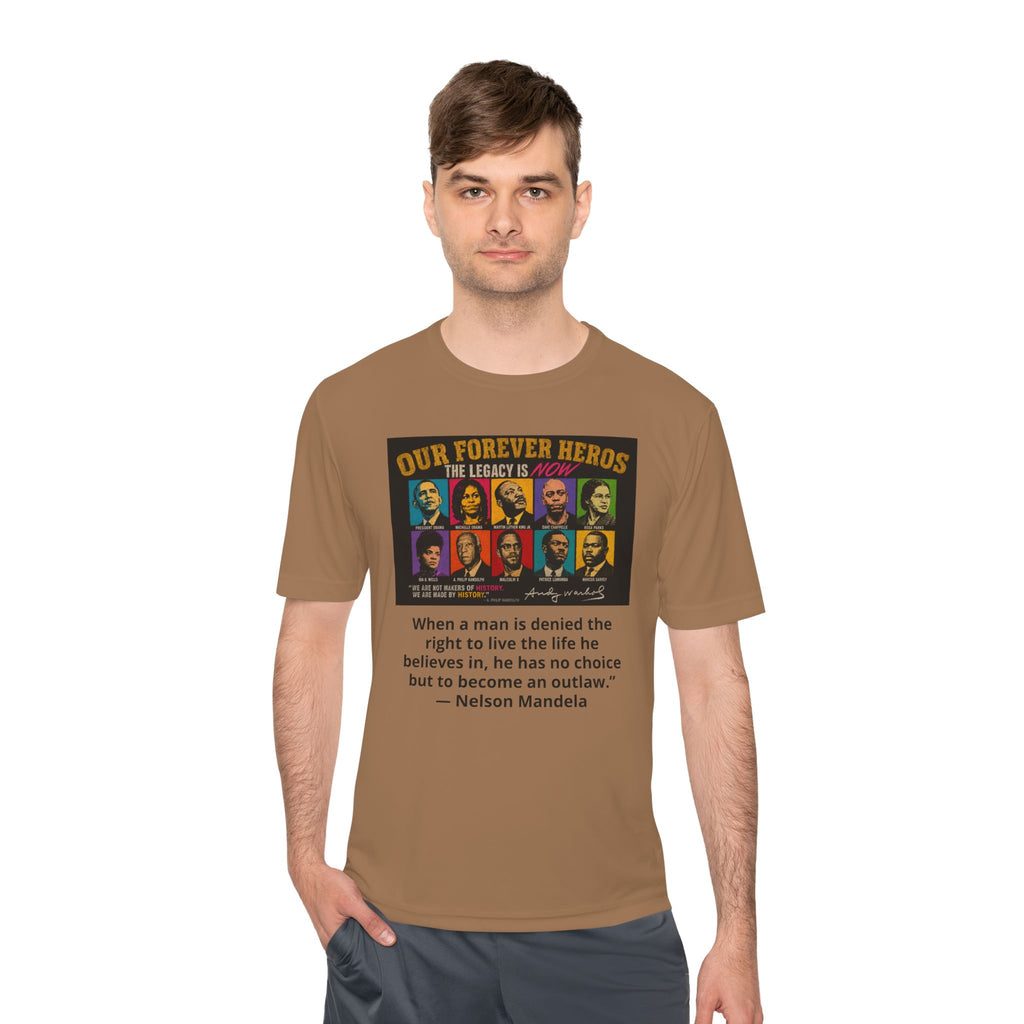 Heroes Graphic Tee — "Our Forever Heroes" Nelson Mandela Quote