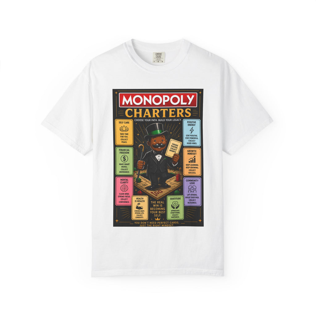 Monopoly Charters Graphic T-Shirt — "Only color that counts...is 'green'!"