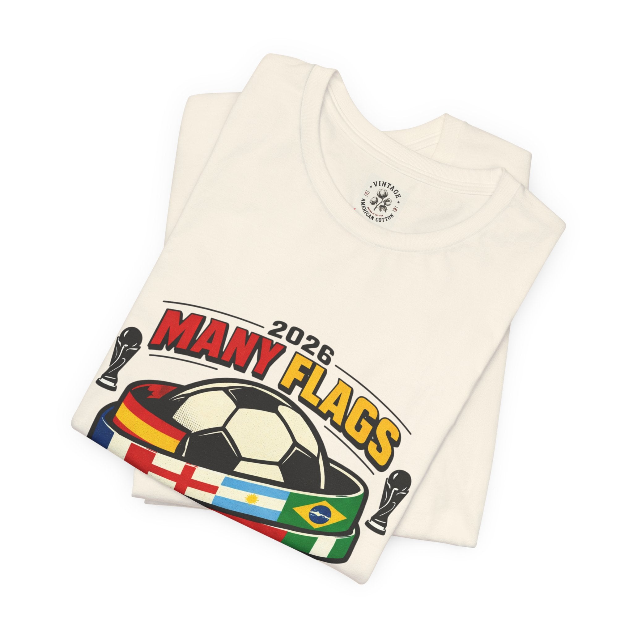 Many Flags Soccer Tee | Country Pride, Retro Championship Season