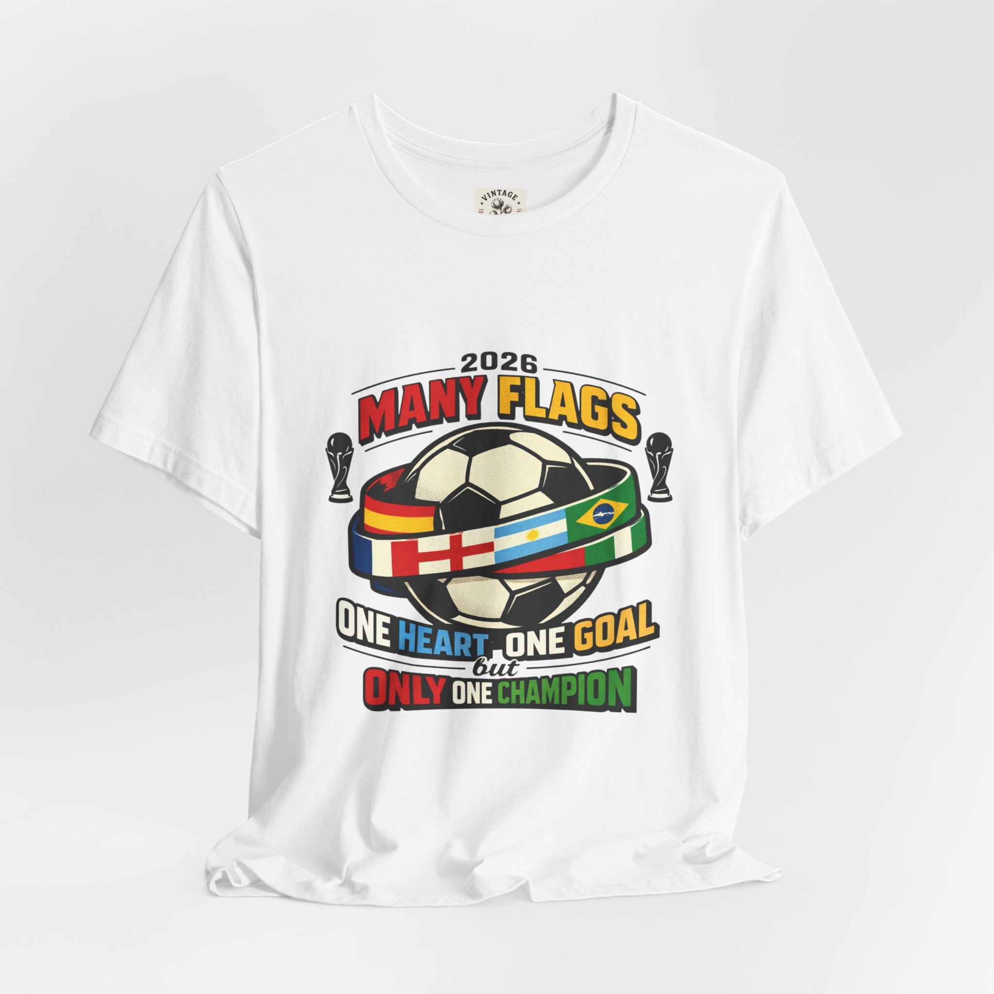Many Flags Soccer Tee | Country Pride, Retro Championship Season
