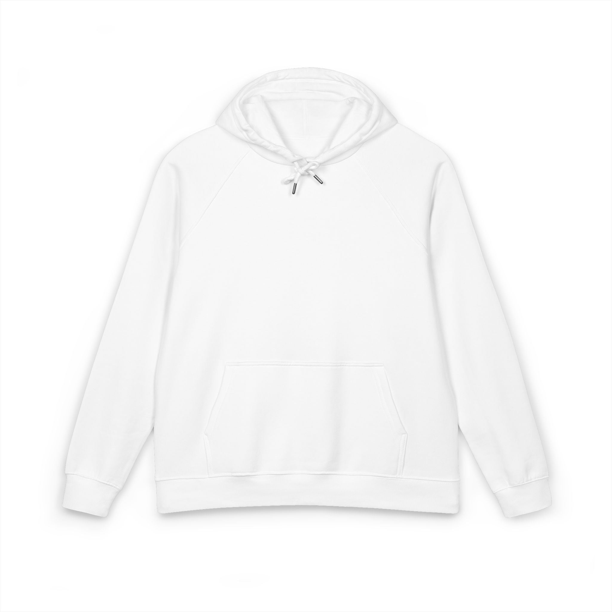 Embroidered Eco Raglan Hoodie — Sustainable Casual Hooded Sweatshirt