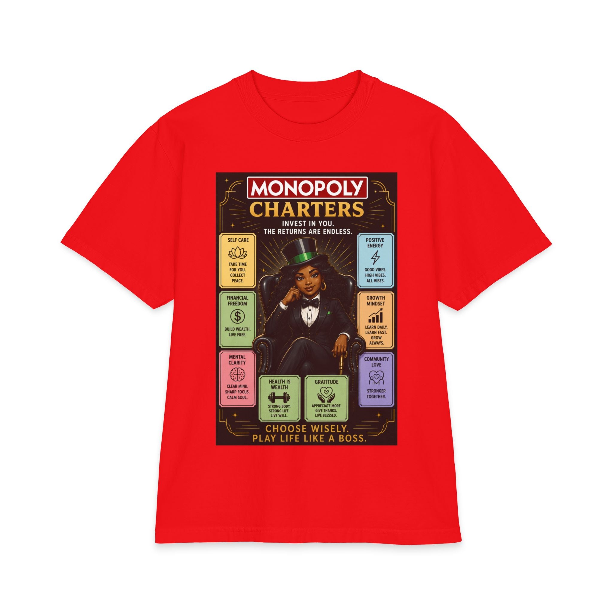 Monopoly Charters Graphic T-Shirt — "GREEN! ...is the only color that counts" Retro Board Game Tee