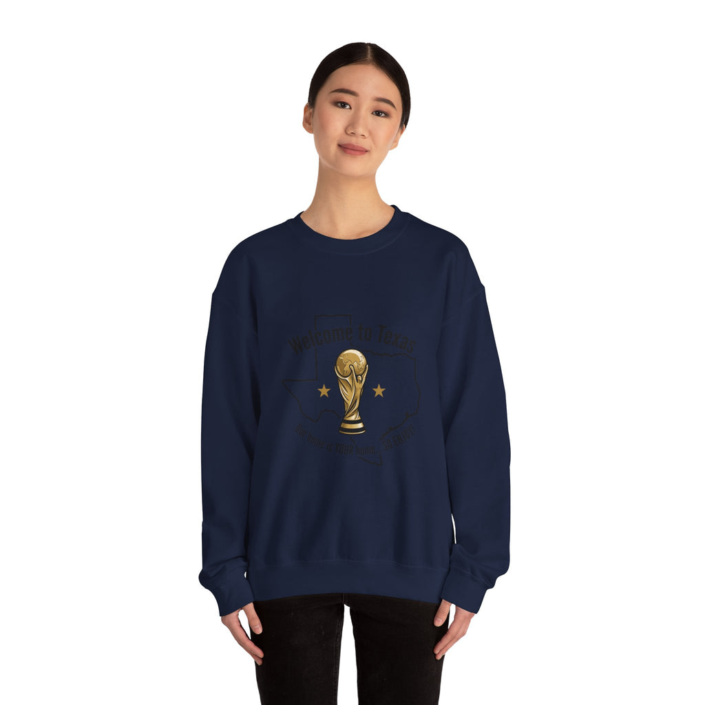 Texas Soccer Welcome Crewneck Sweatshirt | country pride, retro soccer