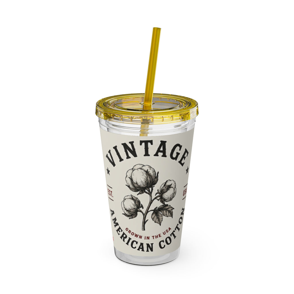 Vintage Pin-Up Sunsplash 16oz Tumbler with Straw