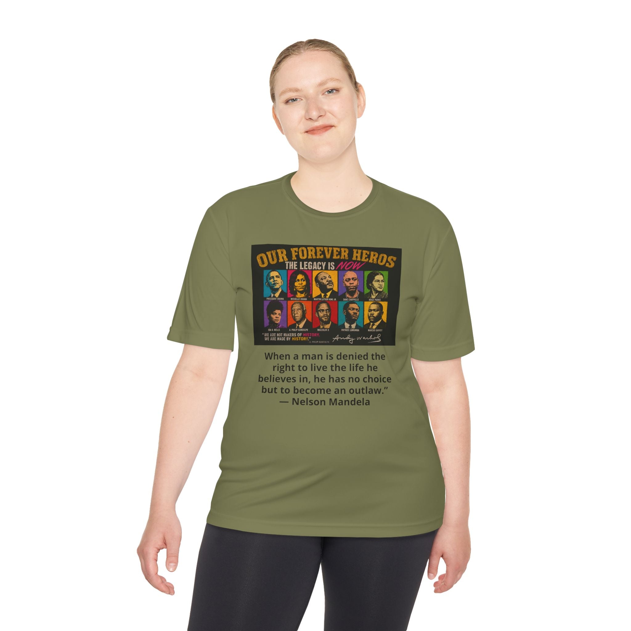 Heroes Graphic Tee — "Our Forever Heroes" Nelson Mandela Quote