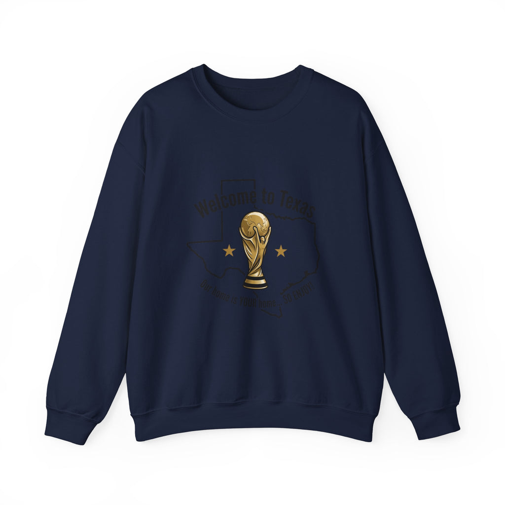 Texas Soccer Welcome Crewneck Sweatshirt | country pride, retro soccer