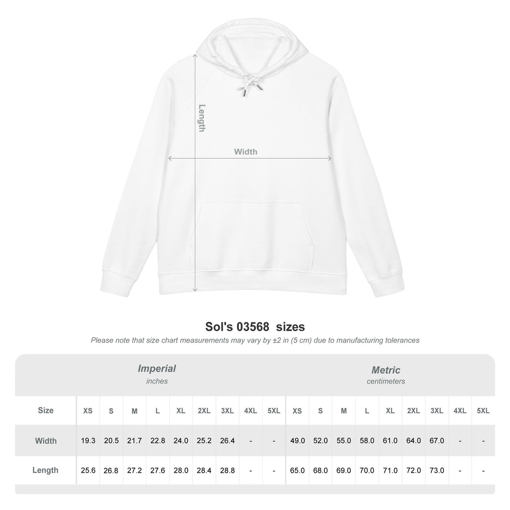 Embroidered Eco Raglan Hoodie — Sustainable Casual Hooded Sweatshirt