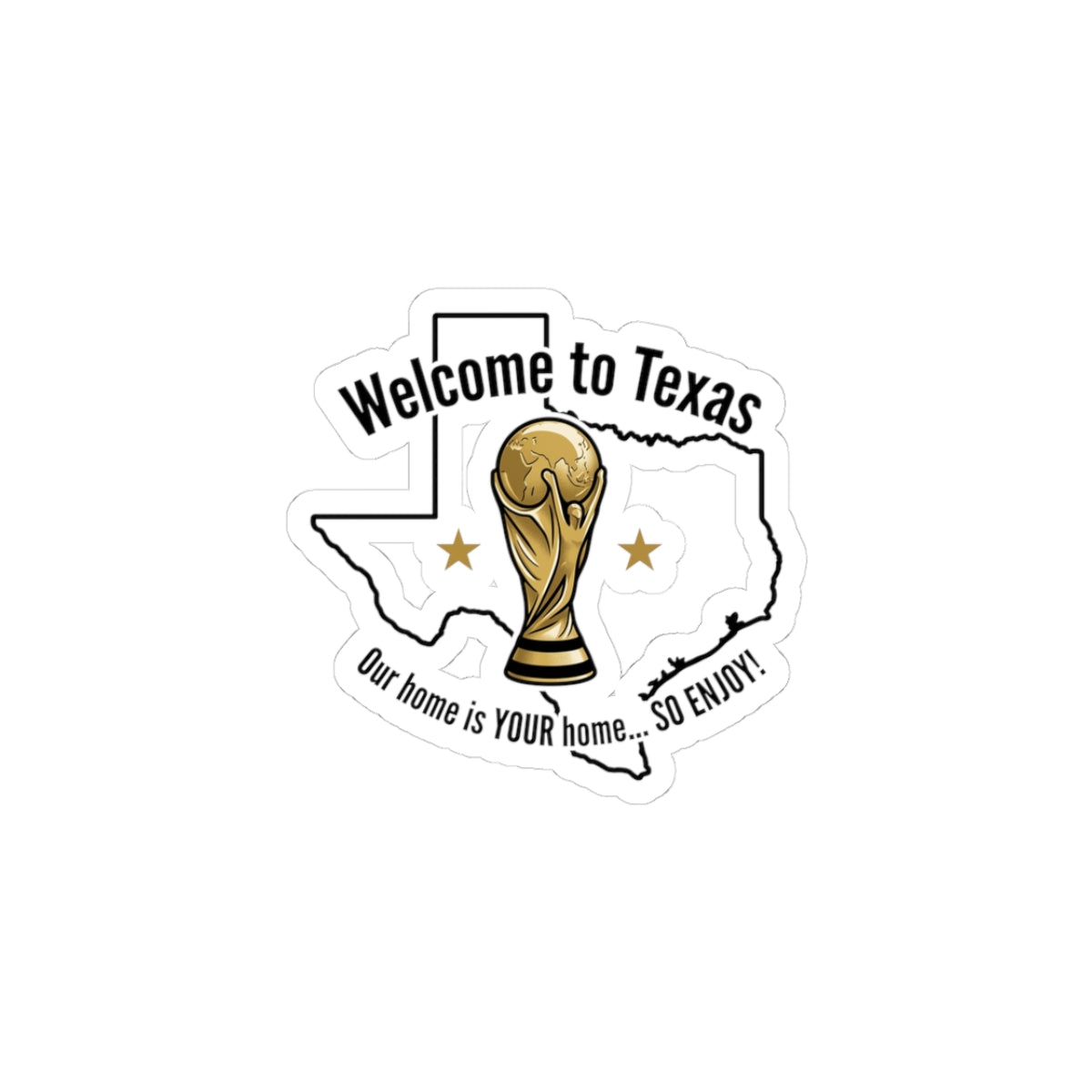 Welcome to Texas Sticker | Soccer Championship, Country Pride