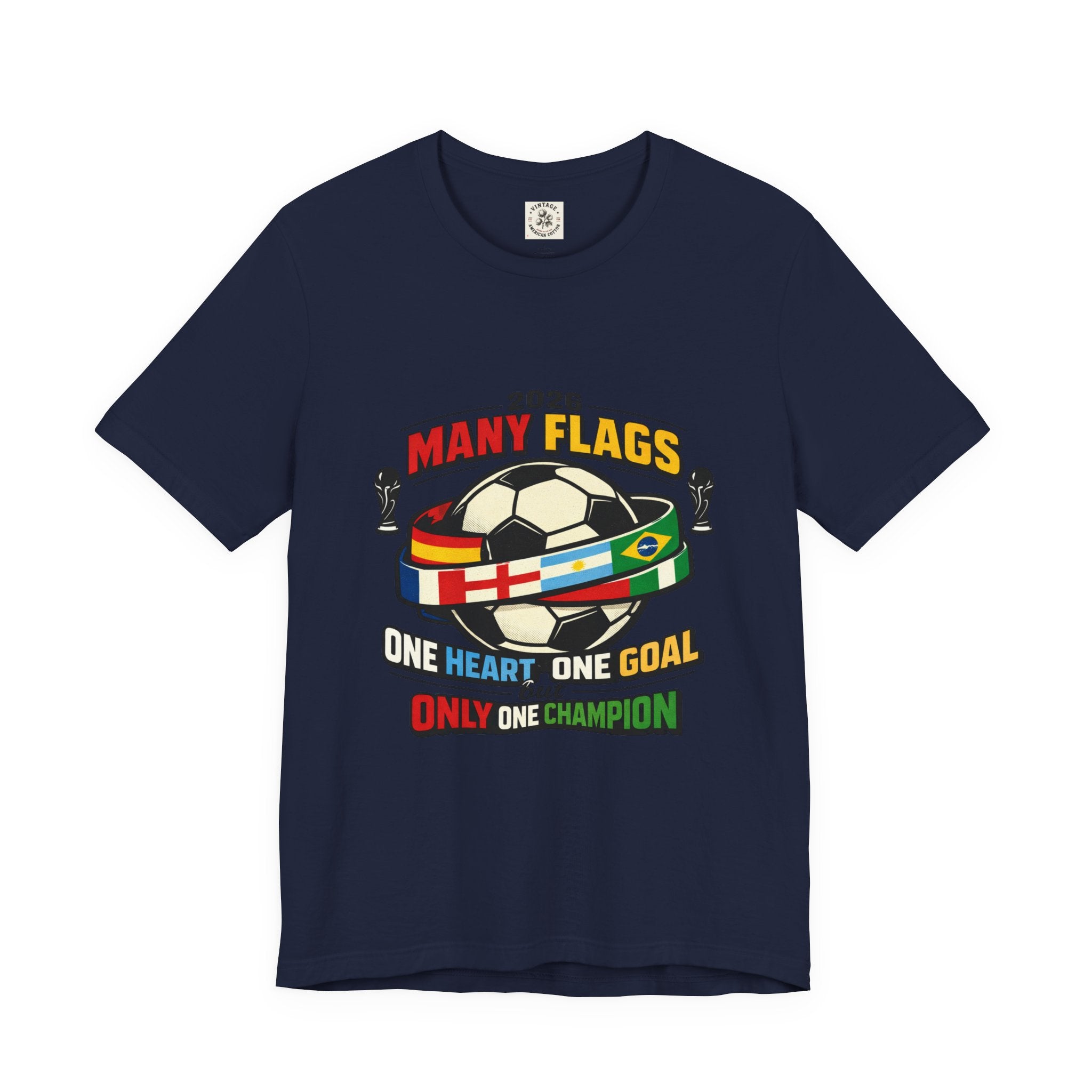 Many Flags Soccer Tee | Country Pride, Retro Championship Season