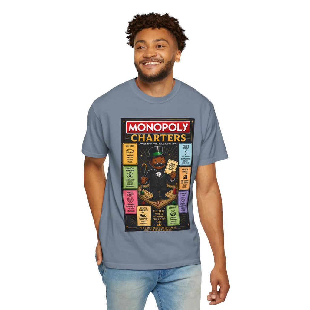 Monopoly Charters Graphic T-Shirt — "Only color that counts...is 'green'!"