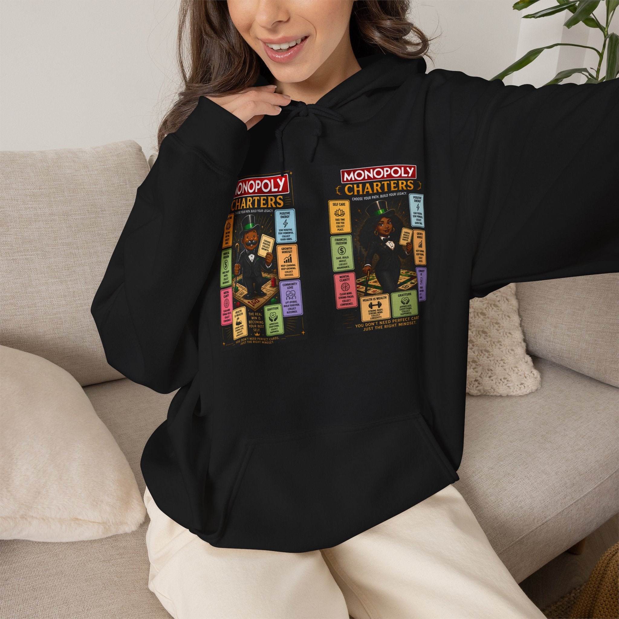 Monopoly Charters Hoodie — 'Green! is the only color that counts' Graphic Pullover