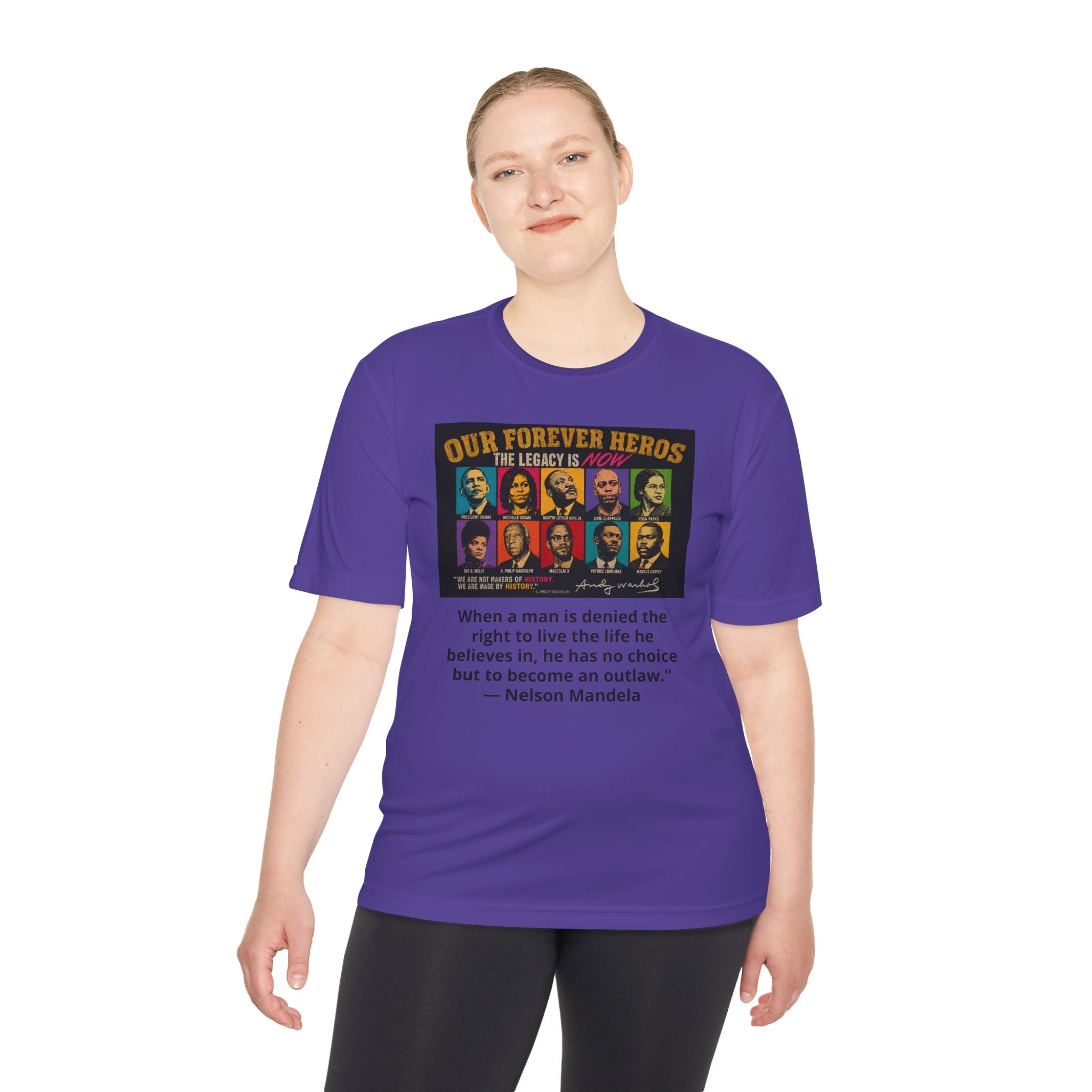 Heroes Graphic Tee — "Our Forever Heroes" Nelson Mandela Quote