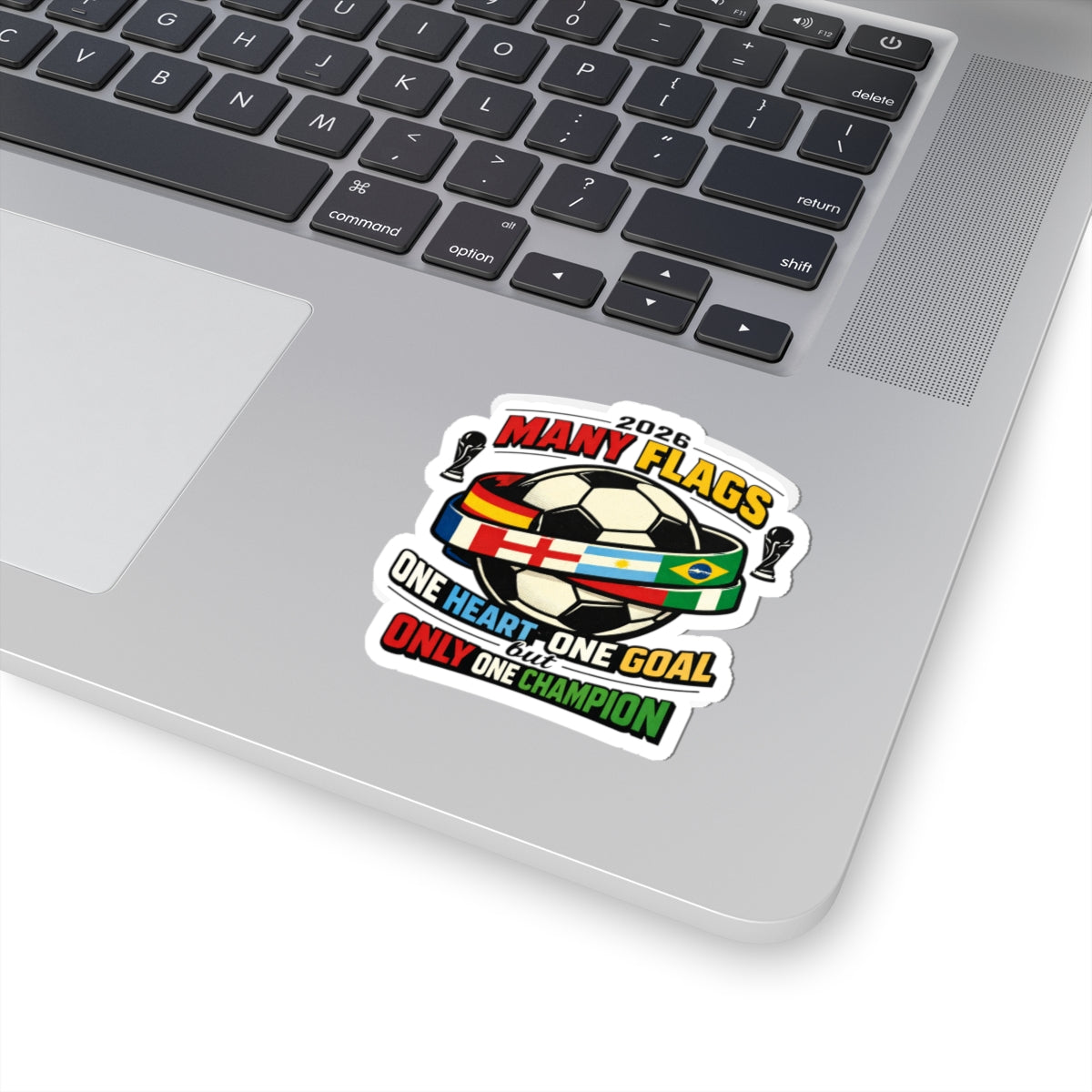 Many Flags Soccer Rally Sticker | country pride, retro soccer
